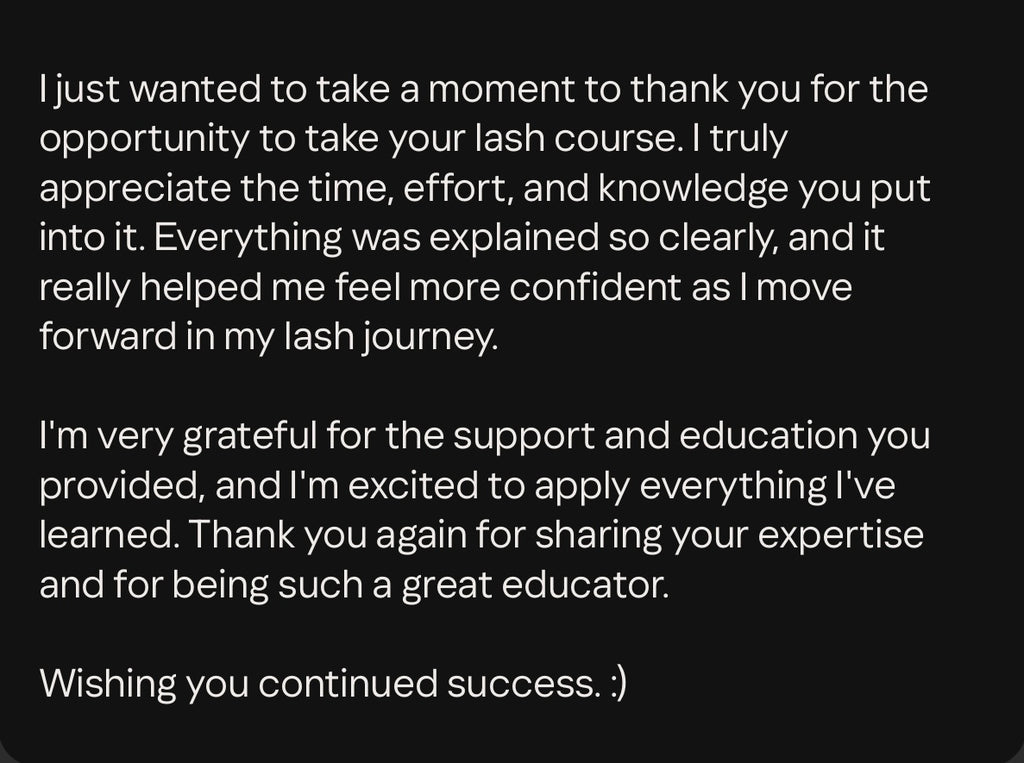 Lash Extension Training