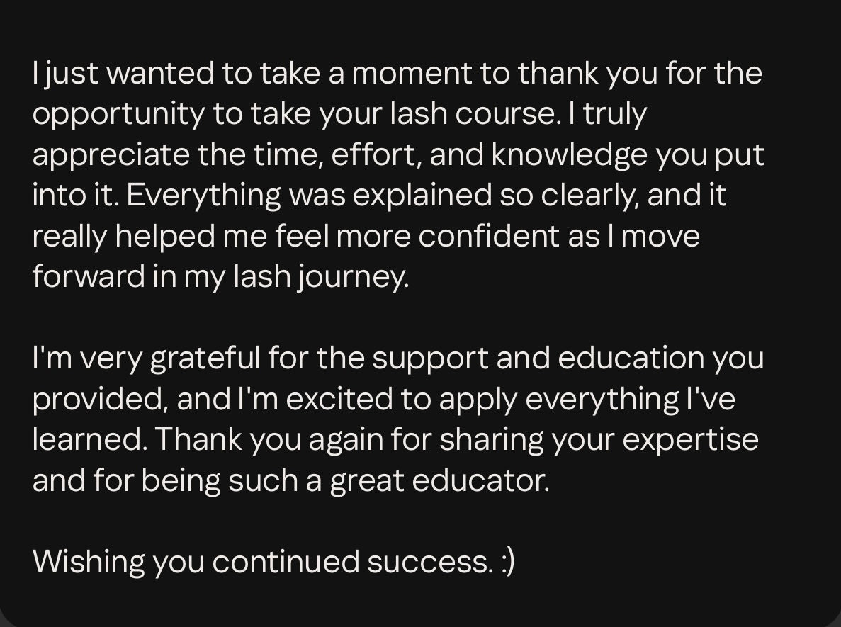 Lash Extension Training